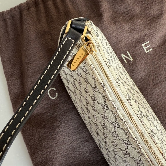 Celine triomphe monogram baguette bag vintage white - Picture 2 of 4
